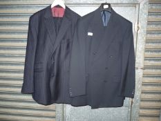A 'Sartorial' by Marks & Spencer blue pinstripe Suit size 46 and an Aquascutum of London dark blue