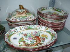 A quantity of Spode Copeland 'Pheasant' china to include; tureen, serving dishes, soup bowls,