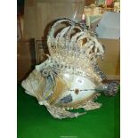 A very large 'Colin Kellam' studio pottery John Dory fish (some pieces of fin missing) 19" tall.