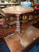 An Oak and other woods octagonal topped Occasional Table,