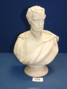 A Parianware bust of Sir Colin Campbell, circa 1858, impressed "Campbell" to plinth and "J. Durram.