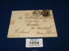 A rare American stamp on envelope; Cleveland, James A.