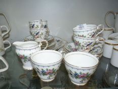 An Aynsley 'Pembroke' tea set for six, including cups, saucers, tea plates,