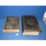 A large leather bound Family Bible recording marriage,