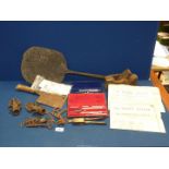 A quantity of miscellanea including a wooden plane,