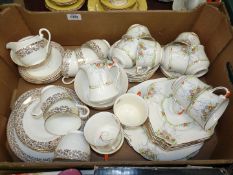 Two part tea sets including Adderley and Salisbury 'Glamis'.