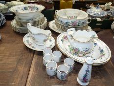 A quantity of Aynsley 'Pembroke' dinnerware including six each dinner, side and soup plates,