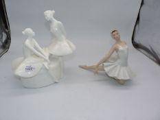A Royal Doulton Images Collection figure 'The Performance' and a Royal Dux Bohemia Ballerina (small