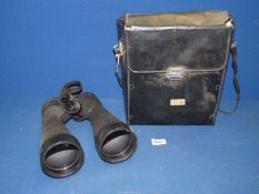 A pair of Swallow 15 x 80 triple coated optic binoculars in soft case.