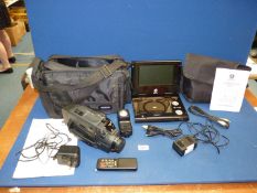 A Sanyo 8mm Camcorder VM D9P, with accessories,