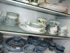 A Royal Worcester 'Worcester Herbs' dinner service for ten people including dinner and side plates,