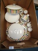 A quantity of Midwinter Mexicana dinner ware including two sauce dishes, six dinner plates,