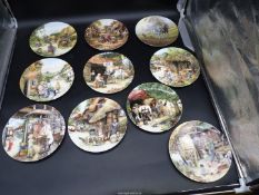 Ten Bradex wall plates by Royal Doulton to include The Saddle maker, Thatcher, Basket maker,