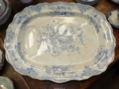 A Turkey plate in Asiatic pheasant pattern - some crazing and discolouration.