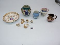 A small quantity of china including miniature Sutherland lustre,