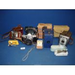 A small quantity of cameras and equipment to include; Zeiss Ikon,