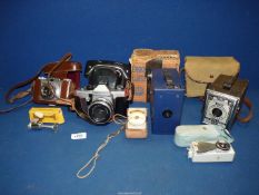A small quantity of cameras and equipment to include; Zeiss Ikon,