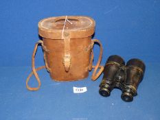 A pair of 1916 Military Colmont Paris binoculars with French & Sons case.