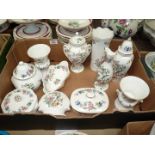 A quantity of Aynsley 'Pembroke' china to include, vase, two urn vases, bud vase,