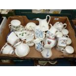 A quantity of china to include; a part Colclough Ivy Leaf tea set,