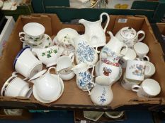 A quantity of china to include; a part Colclough Ivy Leaf tea set,