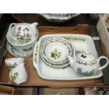 A quantity of Royal Worcester 'Worcester Herbs' china including large rectangular dish,