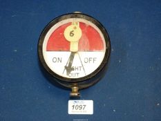 A Railway Bakelite stop arm repeater by R.E. Thompson, dial face 3/4".