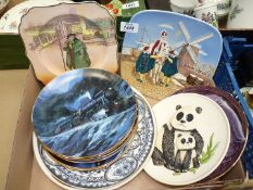 A quantity of display plates including; 'Trains on the Orient Express' series,