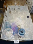 A quantity of small glass items including Caithness, Dartington, Alum Bay, bud vases,