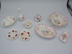A quantity of china to include; Wedgwood posy bowl and bud vase, etc.