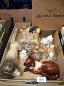 A quantity of animal figures to include; Melbaware lion, Wade 'Tom & Jerry',
