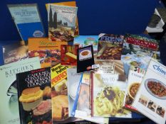 A quantity of cookbooks including Tapas, Food and Wine of France etc.