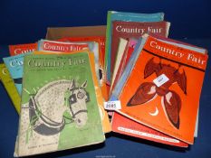 A quantity of Country Fair magazines (journals) from the 1950's.