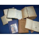 Seven books including Bibles, New Testament, Cranford by Mrs Gaskell, Lorna Doone etc.