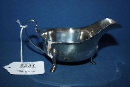 A Silver sauce Boat, Sheffield 1959, maker Viners, weight 98g.