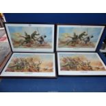 Four framed Gino D'Achille limited edition '' Sharpe of the rifles'' to include Sharpe's gold,