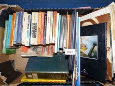 A box of books to include Barbarian Europe, Peoples of The Sea by Velikovsky,