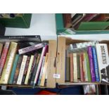 Two boxes of books to include John Steinbeck The Grapes of Wrath, Pygmalion by Bernard Shaw,