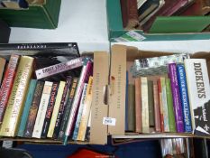 Two boxes of books to include John Steinbeck The Grapes of Wrath, Pygmalion by Bernard Shaw,