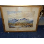 A framed and mounted Watercolour, signed lower right N.