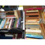 Two boxes of books to include T.S. Elliot, Alice Thomas Ellis, Colin Dexter, Bernard Cornwell etc.