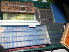 A crate of books to include History of English Poetry, Music for All Nations, Hooks Roman History,