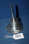 A Georgian Silver wine funnel stamped London 1815 RH & DH R&D Hennell.