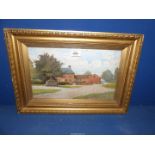 A framed Oil painting, signed lower right A.E.