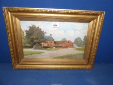 A framed Oil painting, signed lower right A.E.