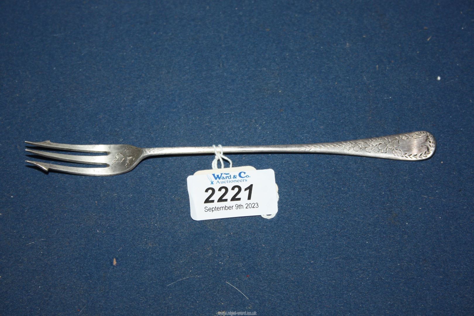 A Sheffield 1903 Silver pickle fork, maker Joseph Rodgers & Sons.