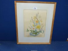 A framed and mounted Watercolour of a floral Still Life, signed 'S. Verymoor 1986'. 15 3/4" x 19".