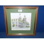 A small framed and mounted Print by S. Hulley titled 'Ontario Street - Kingston'.