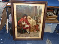 A large wooden framed Pear's Print titled "Pets", 24 1/4" x 31 1/4".