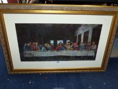 A framed and mounted Da Vinci Print of The Last Supper, 38 1/4" x 25".